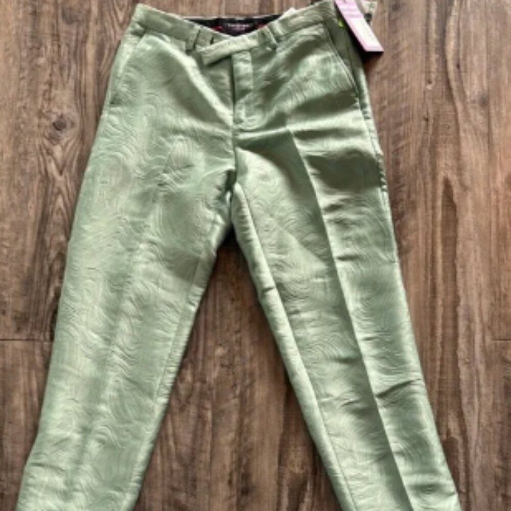 NWT Twisted Tailor Men's Green Textured Pants sz 30